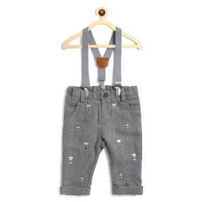 Boys Medium Grey Flannel Long Trousers
